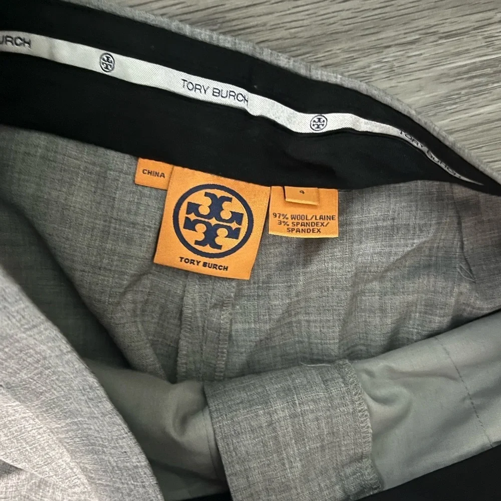 Tory Burch wool grey big button trousers size 4